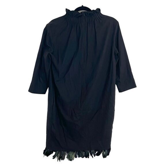 COS Mock Neck Half Sleeve Feather Hem Dress 6 - Picture 4 of 11